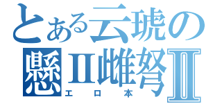 とある云琥の懸Ⅱ雌弩Ⅱ（エロ本）