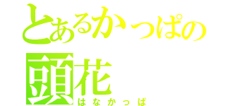 とあるかっぱの頭花（はなかっぱ）