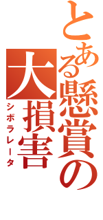 とある懸賞の大損害（シボラレータ）