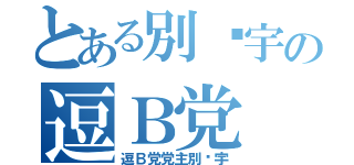 とある別环宇の逗Ｂ党（逗Ｂ党党主別环宇）