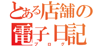 とある店舗の電子日記（ブログ）