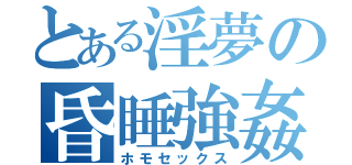 とある淫夢の昏睡強姦（ホモセックス）