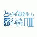 とある高校生の流行語目録Ⅱ（リウカウゴ）