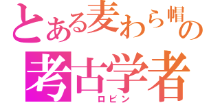 とある麦わら帽子の考古学者（  ロビン ）