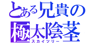 とある兄貴の極太陰茎（スカイツリー）