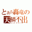 とある轟竜の天鱗不出（メンドクサイ）