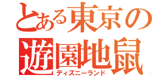 とある東京の遊園地鼠（ディズニーランド）