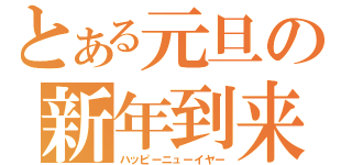 とある元旦の新年到来（ハッピーニューイヤー）