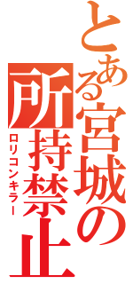 とある宮城の所持禁止（ロリコンキラー）