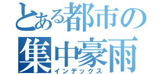 とある都市の集中豪雨（インデックス）