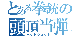 とある拳銃の頭頂当弾（ヘッドショット）