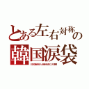 とある左右対称の韓国涙袋（日本議員役人役者役員に大増殖）