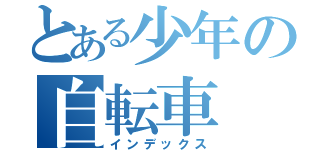 とある少年の自転車（インデックス）