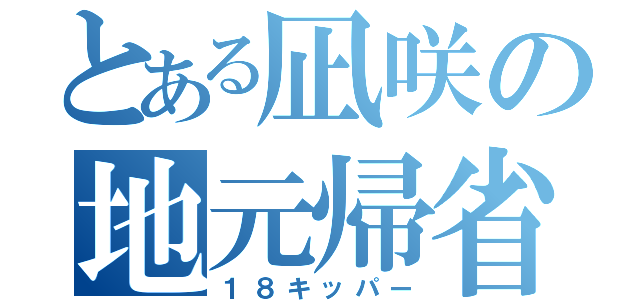 とある凪咲の地元帰省（１８キッパー）