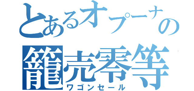 とあるオプーナの籠売零等（ワゴンセール）