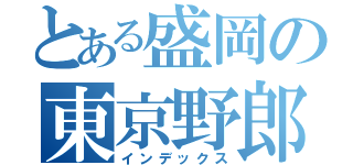 とある盛岡の東京野郎（インデックス）