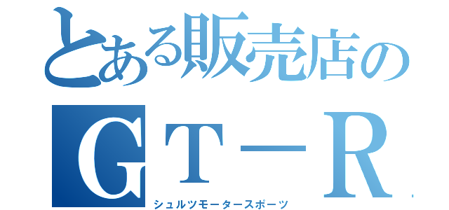 とある販売店のＧＴ－Ｒ ＧＴ３（シュルツモータースポーツ）
