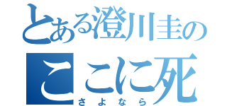 とある澄川圭のここに死（さよなら）