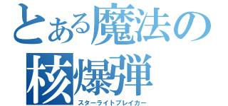 とある魔法の核爆弾（スターライトブレイカー）