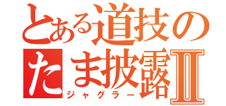 とある道技のたま披露Ⅱ（ジャグラー）