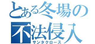 とある冬場の不法侵入（サンタクロース）