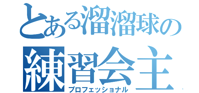 とある溜溜球の練習会主（プロフェッショナル）