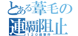 とある葦毛の連覇阻止（１２０億事件）