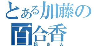 とある加藤の百合香（姐さん）