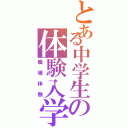 とある中学生の体験入学（職場体験）