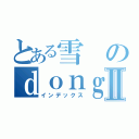 とある雪のｄｏｎｇ漫社Ⅱ（インデックス）