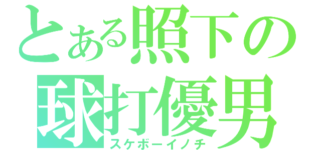 とある照下の球打優男（スケボーイノチ）