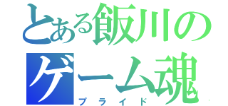 とある飯川のゲーム魂（プライド）