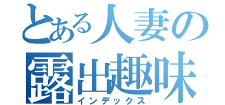 とある人妻の露出趣味（インデックス）