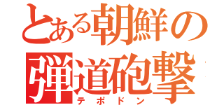 とある朝鮮の弾道砲撃（テポドン）