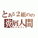 とある２組のの糞屑人間（たけばやし）