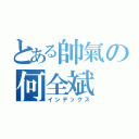 とある帥氣の何全斌（インデックス）