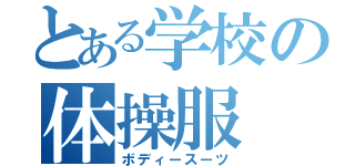 とある学校の体操服（ボディースーツ）