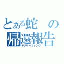 とある蛇の帰還報告（デブリーフィング）