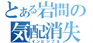 とある岩間の気配消失（インビジブル）