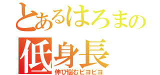 とあるはろまの低身長（伸び悩むピヨピヨ）