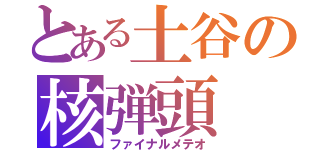 とある土谷の核弾頭（ファイナルメテオ）