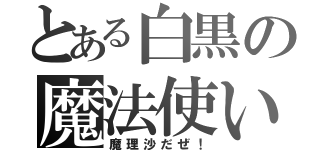 とある白黒の魔法使い（魔理沙だぜ！）