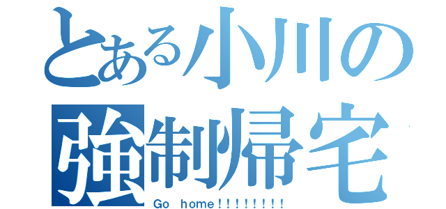 とある小川の強制帰宅（Ｇｏ ｈｏｍｅ！！！！！！！！）