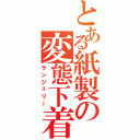 とある紙製の変態下着（ランジェリー）