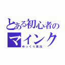 とある初心者のマインクラフト（ゆっくり実況）