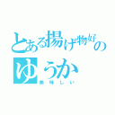 とある揚げ物好きのゆうか（美味しい）