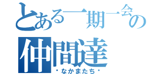 とある一期一会の仲間達（〜なかまたち〜）