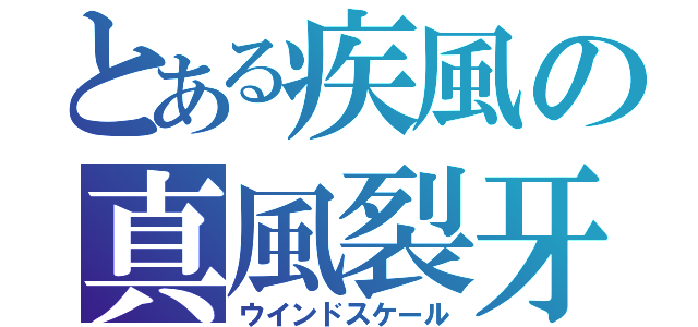 とある疾風の真風裂牙（ウインドスケール）