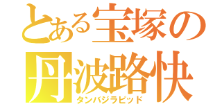 とある宝塚の丹波路快速（タンバジラピッド）