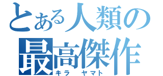 とある人類の最高傑作（キラ　ヤマト）